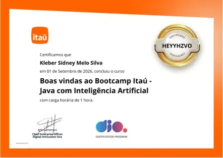 Boas vindas ao Bootcamp Itaú - Java com Inteligência Artificial
