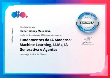 Fundamentos da IA Moderna: Machine Learning, LLMs, IA Generativa e Agentes